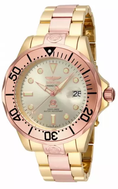 Invicta Men's Pro Diver 16039 Automatic 3 Hand Gold Dial Watch