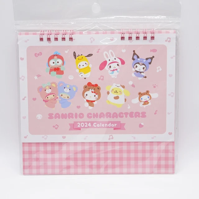 SANRIO CHARACTERS JAPAN 2024 Desktop Calendar Pochacco Hangyodon 3.00