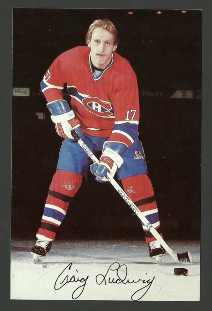 Craig Ludwig Montreal Canadiens Team Issued Hockey Postcard
