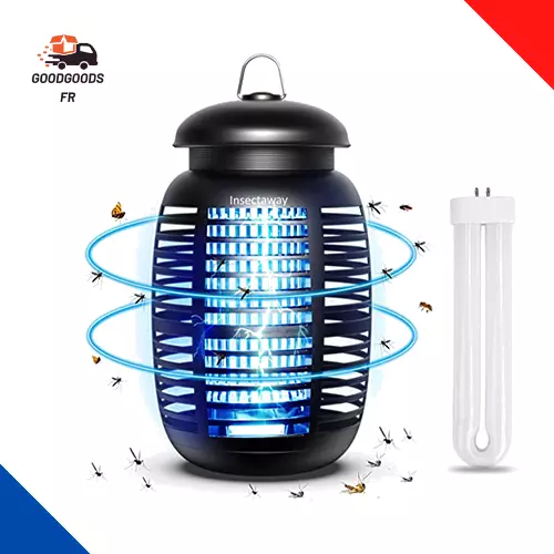 Lampe UV Anti-Insectes Anti Moustique Tue Mouche électrique destructeur  d'insectes (12W, Noir) 