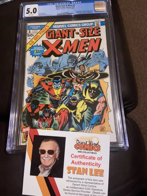 Giant-Size X-Men 1 (1975), CGC Graded 5.0, Signed by Stan Lee w/COA (Not SS)