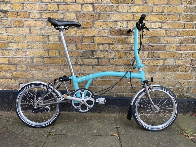 BROMPTON S3LX TITANIUM Turkish Green C/P-Line Folding Bicycle £1,400.00 -  PicClick UK