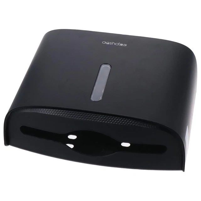 Black Paper Towel Dispenser Wall Mount Bathroom Tissue Dispenser  Restroom
