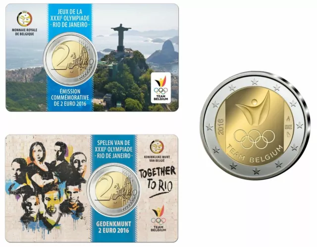 Bélgica 2016 2 Euros - Juegos Rio Janeiro - Coincard Belgium Belgique. Envio Ya