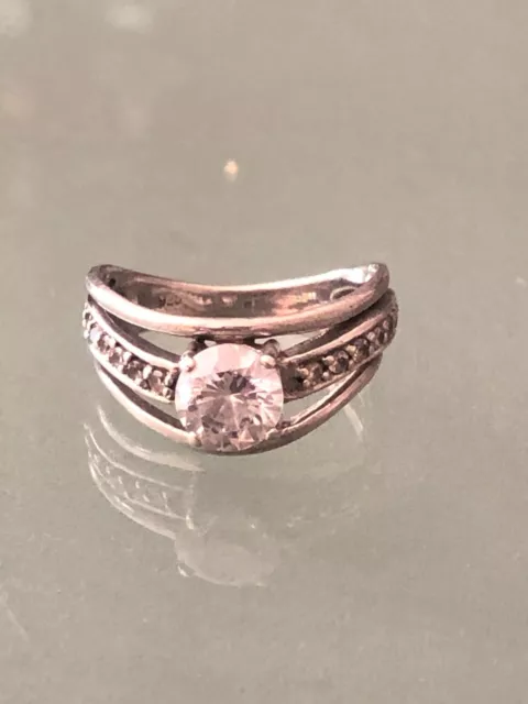 Bague argent 925 et zirconium