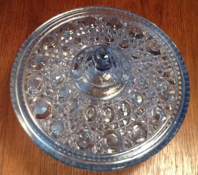 Windsor Royal Brighton blue Indiana glass candy dish 3