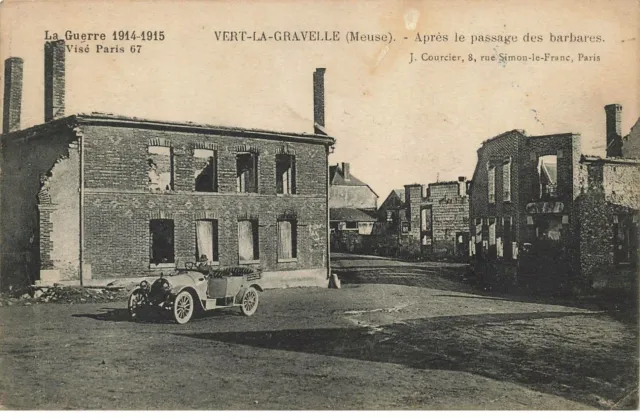 55 Vert La Gravelle #Mk33498 Apres Le Passage Des Barbares La Guerre 1914 1915