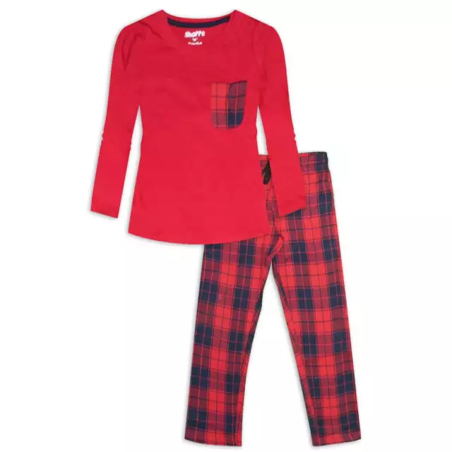 Girls Cotton Flannel Pajamas Pyjama Set Jammies Sleepwear Tartan