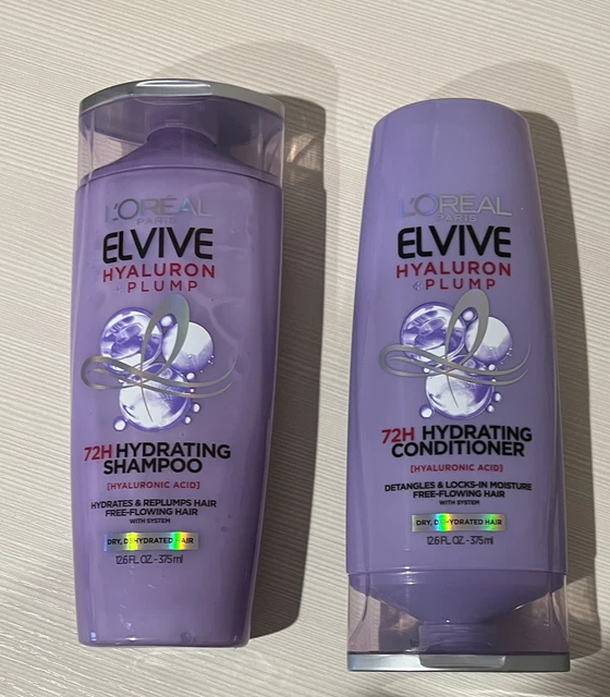 L'OREAL PARIS ELVIVE Hyaluron Plump, Hydrating Shampoo + Conditioner