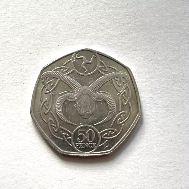 Isle of Man 5, 10, 20, 50p coin set of 4 Ram Cat Viking boat seagull Circulated 2
