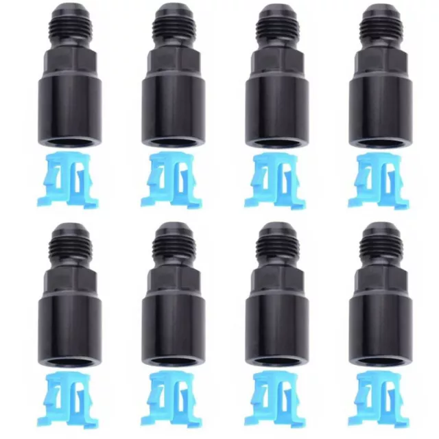 8X 3/8 Fuel Rail EFI Fitting 6AN Male Flare To Quick-Disconnect Push-On Adapter
