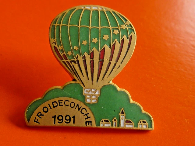 Broche (pin's) émaillée Legami - Modèle Ballon à Air Chaud, En Métal Zinc, Finition Brillante Et Colorée