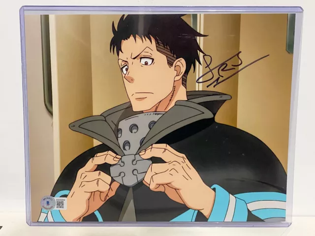 Fire Force Akitaru Obi 10x8 Photo Signé Par Jeremy Inman Beckett Authentique