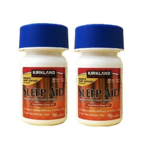 Neuf Kirkland Sommeil Soins 25mg 192 Tablettes USA Vendeur Exp. 2025