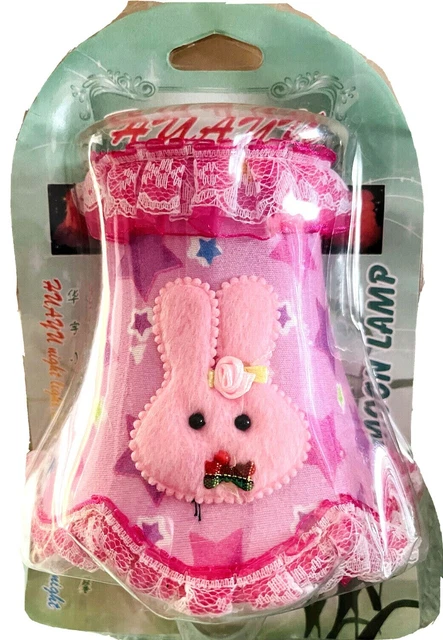 Infant Nursey Or Childs Night Light Pink Purple Bunny Plug In Moon Bubble Light