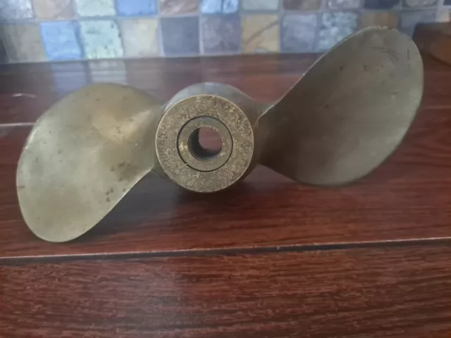 Vintage MICHIGAN AJC276 2 Blade 8" Brass Propeller Boat Prop