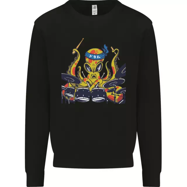 Octopus Drummer Drumming Drum Funny Mens Sweatshirt Jumper