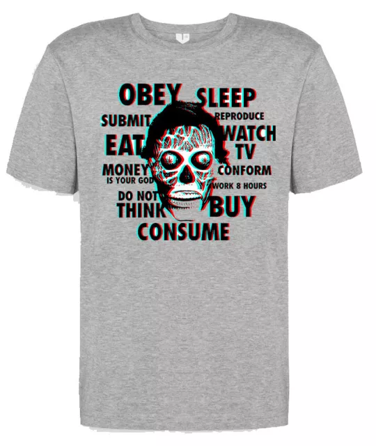 WATCH OBEY CONSUME They Live T SHIRT Roddy Piper John Carpenter - They Live  - Baseball T-Shirt