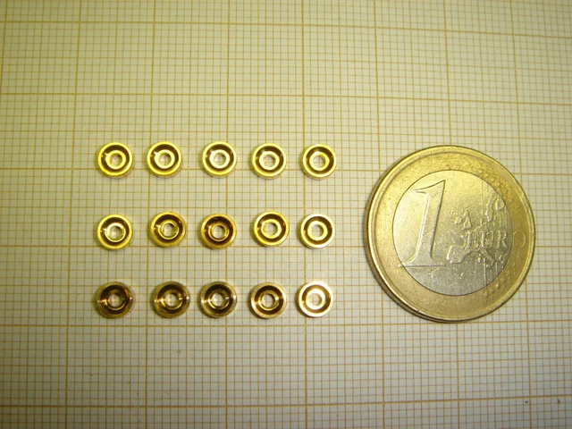Lot De 8 Bagues En Laiton Pour Paumelles De Paris – Diamètre 80-95 Mm, Intérieur 6,20 Mm