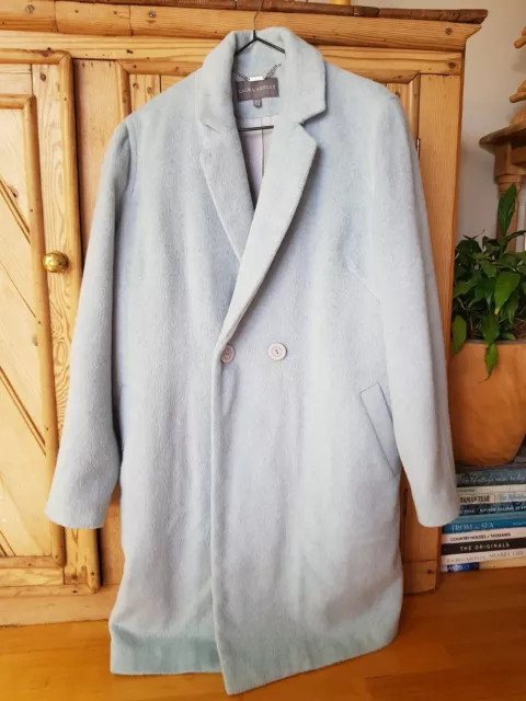 Laura Ashley - Beautiful Light Baby Blue Coloured Coat. Size 16. Pre-owned.