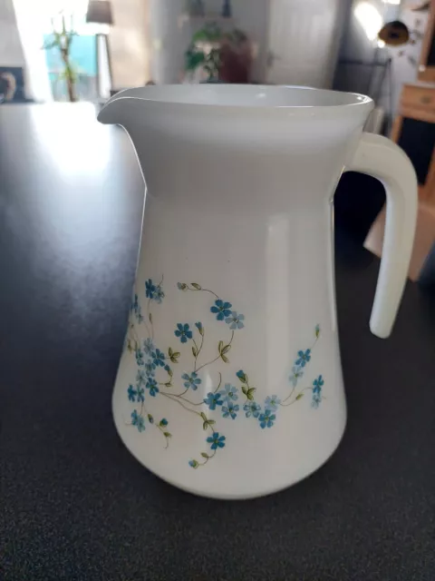 Pichet Cafetière Carafe Vintage ARCOPAL modèle MYOSOTIS VERONICA