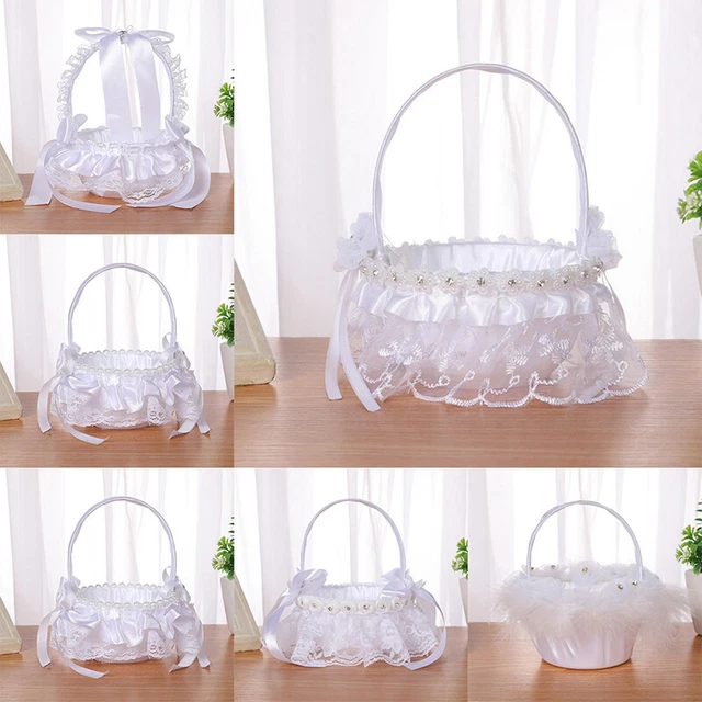 Eleganti forniture matrimonio cesto di fiori simulazione petali festa arredamento casa *t~