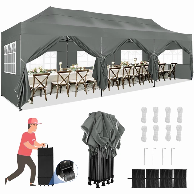 Falt Pavillon WASSERDICHT Pavillion Gartenzelt Festzelt Dachmaß 3x3m,3x6m & 3x9m
