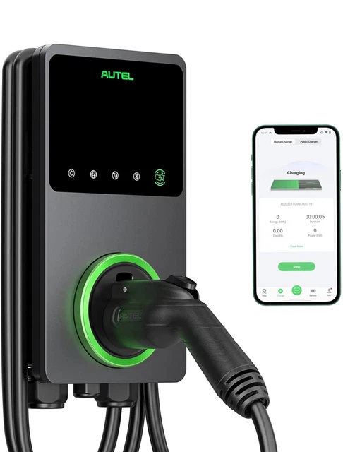 Autel Home Smart Electric Vehicle (EV) Charger up to 50Amp, 240V, Indoor/Outdoor