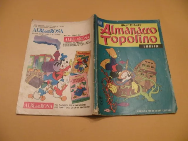 Almanacco Topolino 1963 N° 7 Mondadori Disney Originale Molto Buono No Bollini