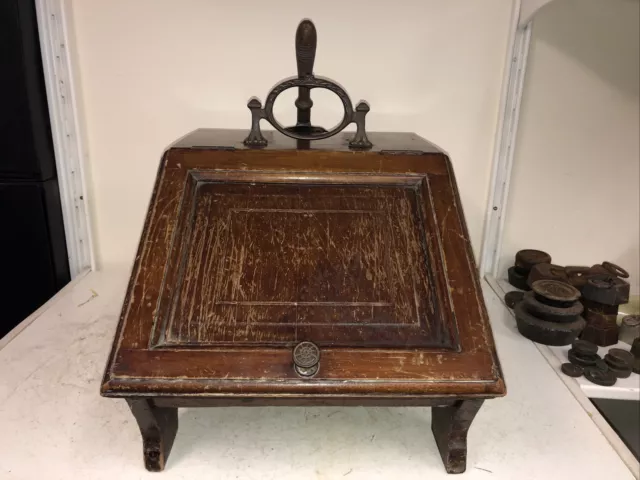 Victoriana Wooden Coal Scuttle Box Early 20th Century Purdonium Liner & Shovel