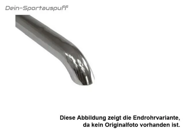 FOX Sportendrohr Edelstahl Ø63mm 250mm  rund Diesel-Optik 80° scharfkantig Typ26