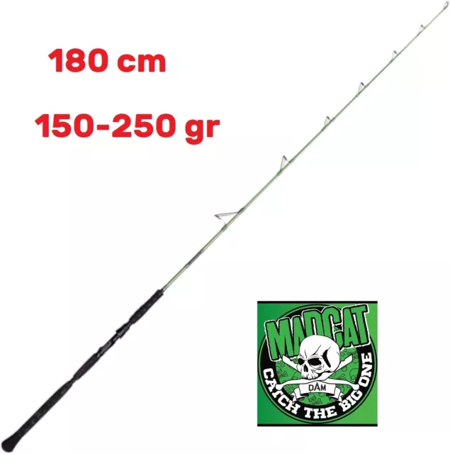 Canne à Pêche MADCAT Vert Vertical Body Torpille 180 CM 150-250 Gr