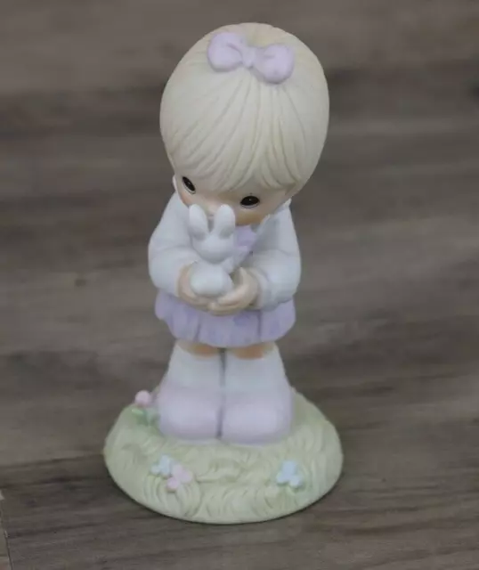 Precious Moments Vintage 1987 Wishing You A Happy Easter Figurine 109886