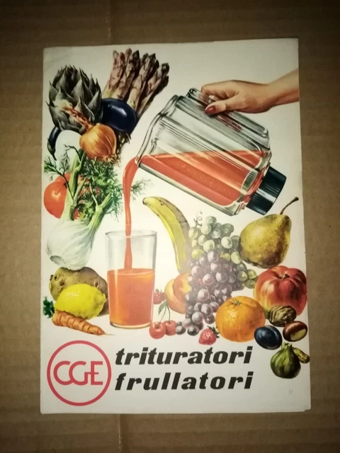 Vintage  anni 60  Opuscolo pubblicitario  trituratori frullatori CGE