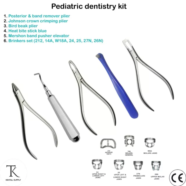 Alicates de Ortodoncia Empujador de banda Bite stick Dentistry Ortho Tools Kit