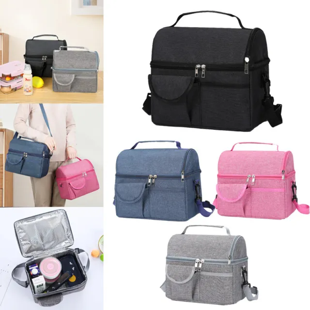 Thermal Insulated Lunch Bag Cool Bag Picnic Adult Kids Food Storage Lunch Box