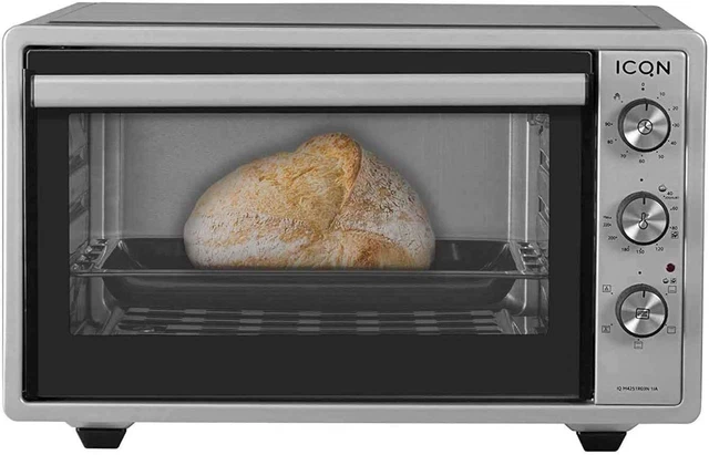 ICQN Mini Four Electrique 42L, Chaleur tournante, 40°- 230°C, 1300 W, Gris...