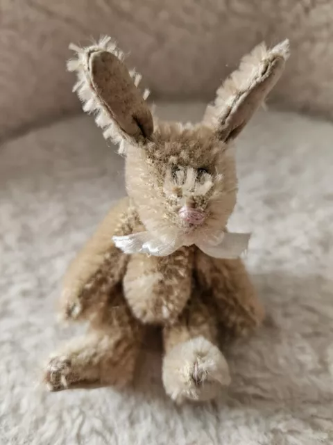 Miniature Mohair Teddy Bunny Rabbit Collectable Vintage