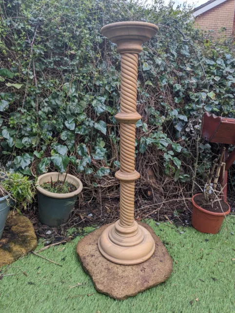 Tall vintage style twisted column plant stand, torchere Jardiniere Candle