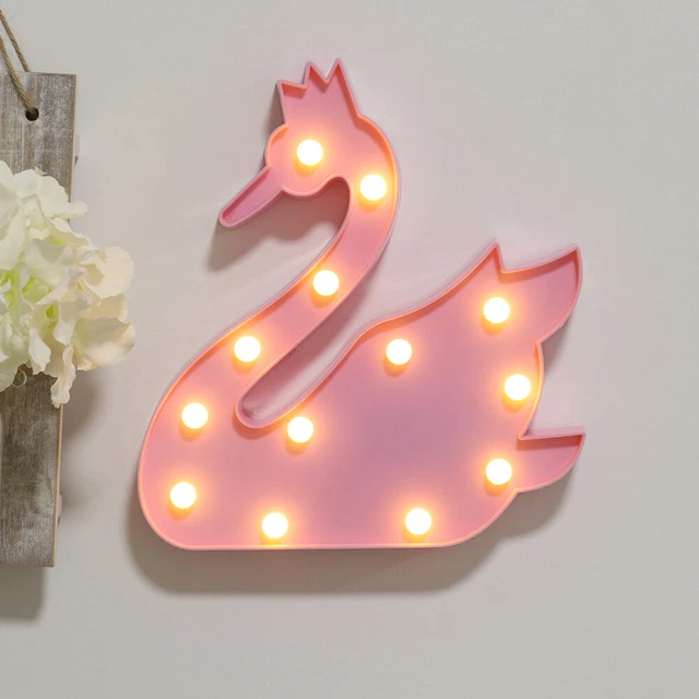 CARTOON LIGHT SWAN Night LED Table Top Decor Kids Desk Lamp Anniversary