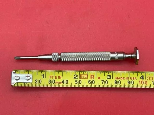 Starrett 555F Jewelers Pocket Screwdriver #0 Phillips Blade IN STOCK