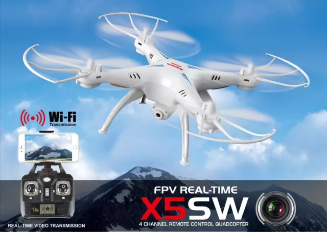 Drone SYMA X5SW FPV HEADLESS CAMERA HD real time WiFi PER IPHONE E ANDROID 24h