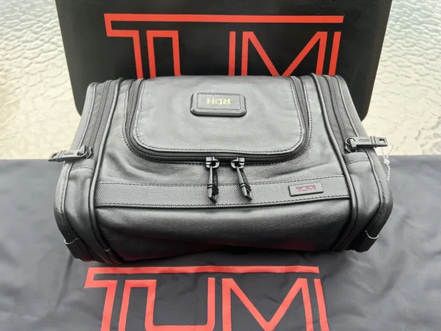 Tumi Alpha 2 Mens Hanging Black Toiletry Travel Bag Amazing Dopp Kit