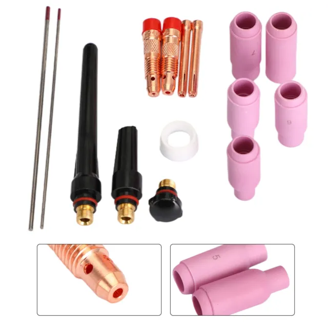 15pcs TIG Welding Torch Collet Body Kit for WP17/18/26 S7