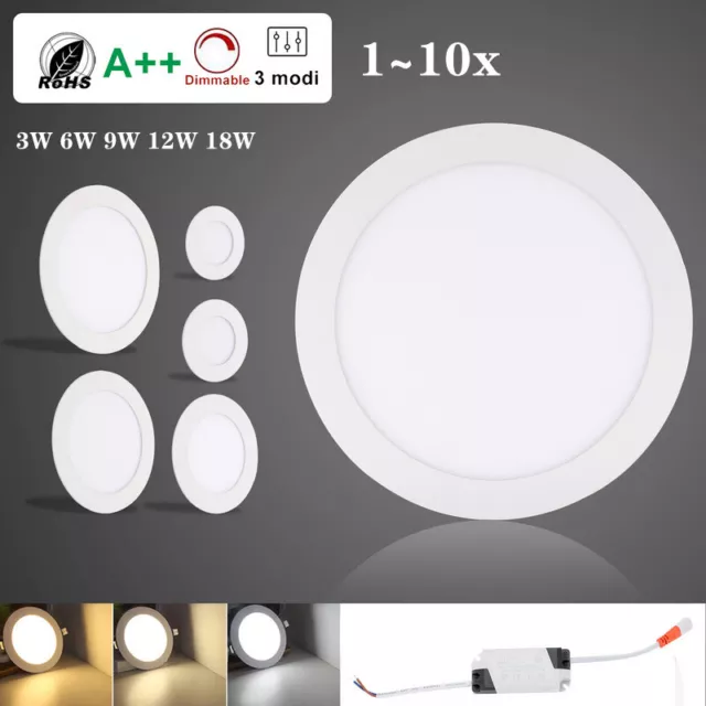 1~10x LED Einbaustrahler Schlafzimmer Deckenlampe Spot Farbwechsel 3W-18W