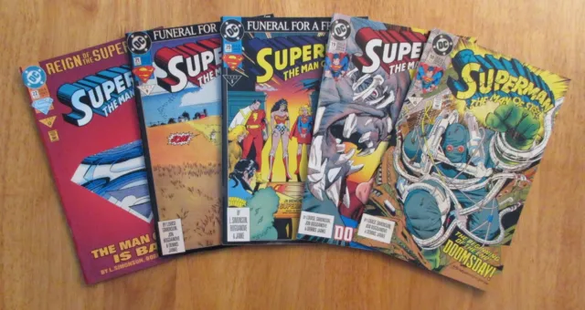 Lot of *5* THE MAN OF STEEL (Superman)! #18 *1st Print! Key!* + #19-22 (Avg=VF)