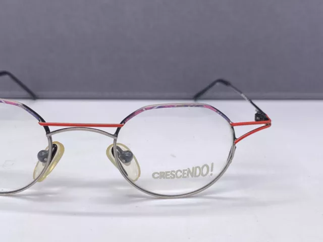 SCALA Brille Damen Rund klein Rot Lila Vintage 1990er M66 Crown Panto retro