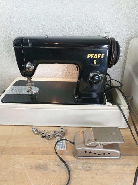 VINTAGE PFAFF 6 SEWING MACHINE W/ CASE & pedal HEAVY DUTY VINTAGE PFAFF 6 SEWING MACHINE W/ CASE & pedal HEAVY DUTY
