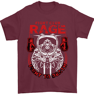 Fight Rage MMA Mixed Martial Arts Muay Thai Mens T-Shirt Cotton Gildan