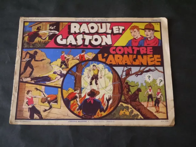 Récit Complet L'appel De La Jungle N°2 Raoul Et Gaston Contre L’araignée 1938